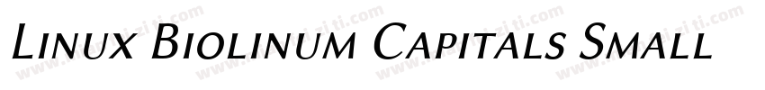 Linux Biolinum Capitals Small CapsV字体转换